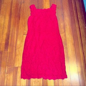 Adrianna Papell pink lace dress